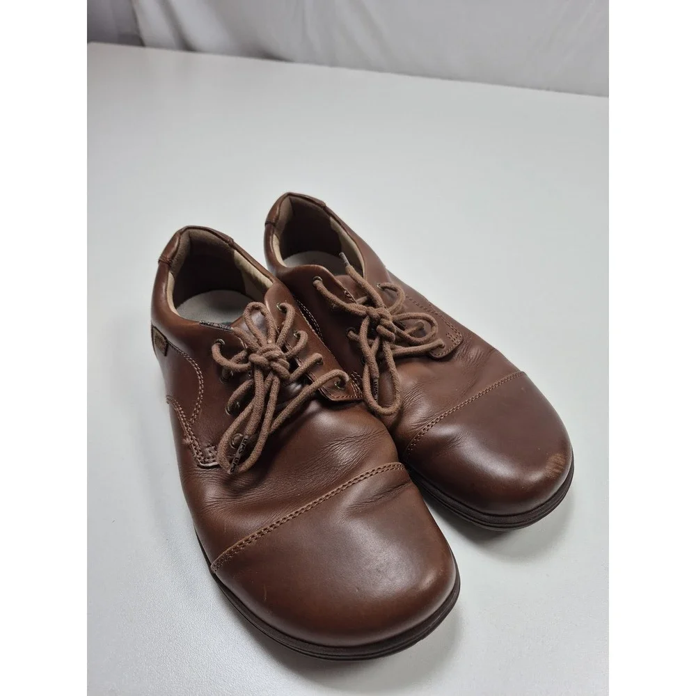 Lems Shoes Mens Size 10.5 Brown Leather Nine2Five Mocha Derby Dress Comfort